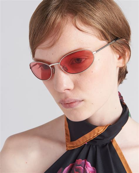 prada red lens sunglasses